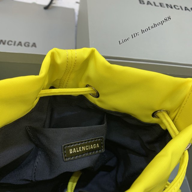 Balenciaga專櫃爆款Balen超輕水桶包 巴黎世家檸檬黃帆布手提包 fyj1498